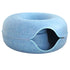 Cat Bed Donut Shape Pet Interactive House for 2 Cats Felt Tunnel Kitten Beds Removable Half Closed Cat Cave Nest Pets Supplies Manwatstore
