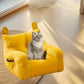 Cat Sofa Bed, Adorable Cartoon Pet Bed with Removable Washable Cover, Plush Cat Furniture for Indoor Cats Up To 6 Lbs (2.72kg) Manwatstore