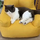 Cat Sofa Bed, Adorable Cartoon Pet Bed with Removable Washable Cover, Plush Cat Furniture for Indoor Cats Up To 6 Lbs (2.72kg) Manwatstore