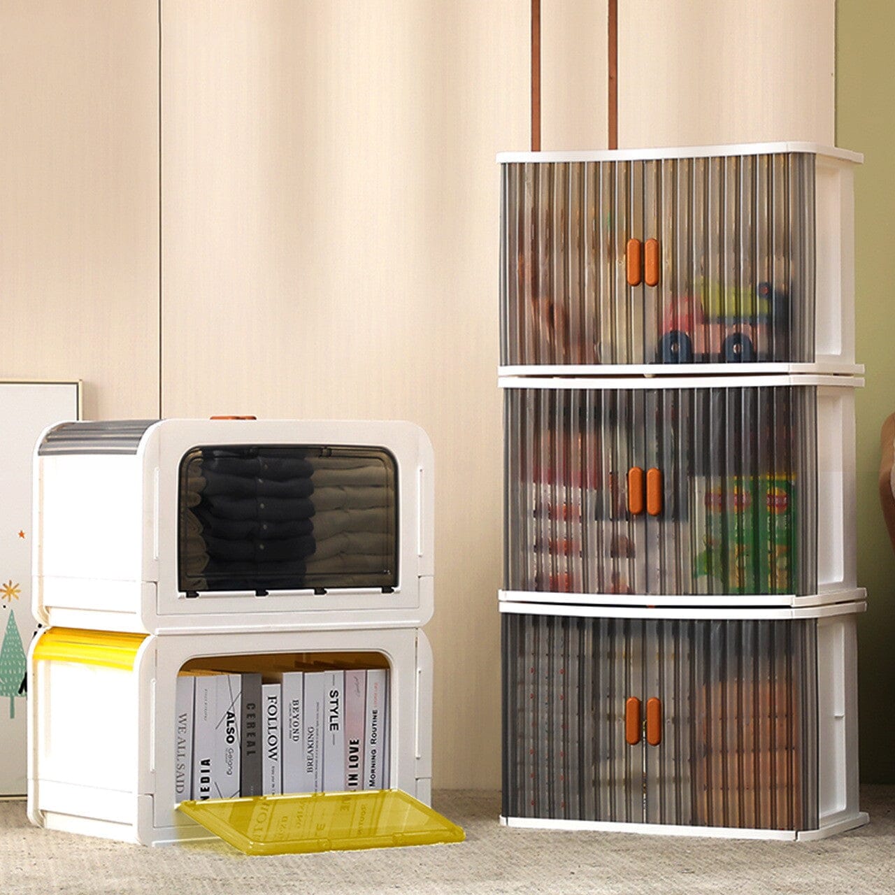 Children's Toy Storage Cabinet Drawer Storage Plastic Cabinets Children's Lockers 0 Manwatstore