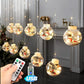 Christmas Ball Light String, 10 Christmas Blessing Ball Fairy Lights, Christmas Ornaments, Christmas Holiday Parties, Holiday Party Decorations, USB Power Supply, 8 Lighting Modes, Remote Control Manwatstore