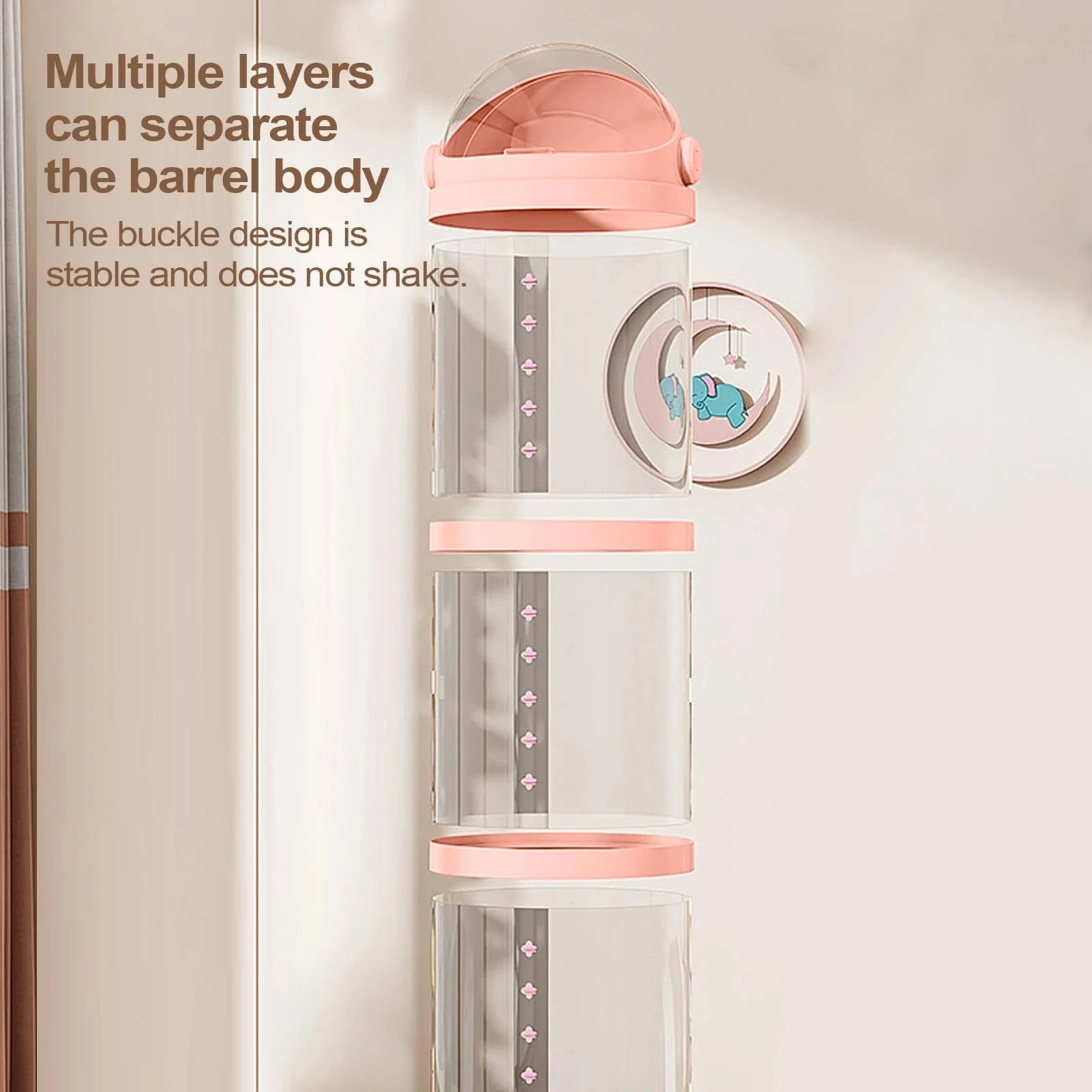 Clear Stuffed Animal Storage Tube – Stackable PET Plush Toy Organiser &amp; Display Container Manwatstore