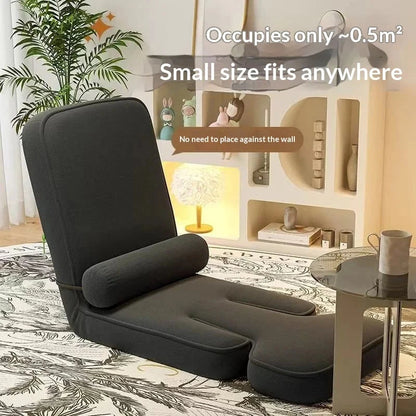 CloudRest Lazy Tatami Floor Sofa Chair with Adjustable Backrest &amp; Laptop Stand Manwatstore