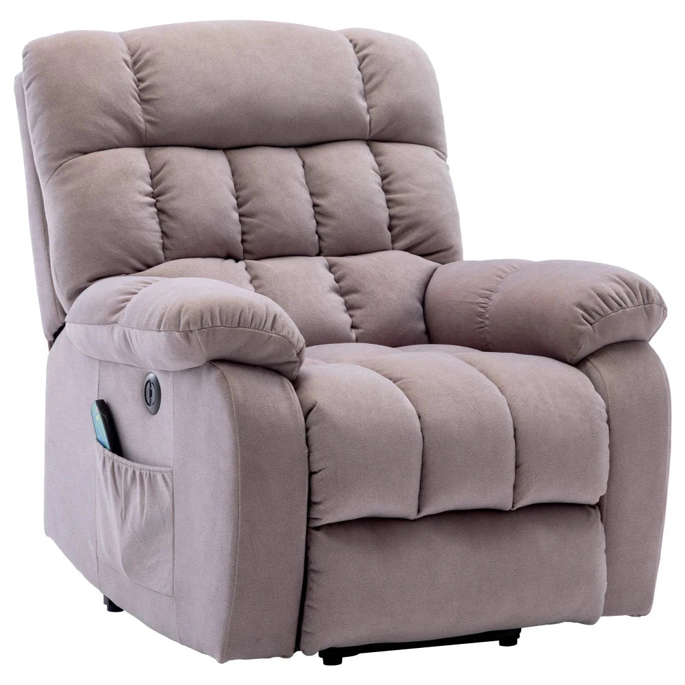ComfortRise Electric Power Lift Recliner Chair with Massage, Heat &amp; USB Charging Manwatstore