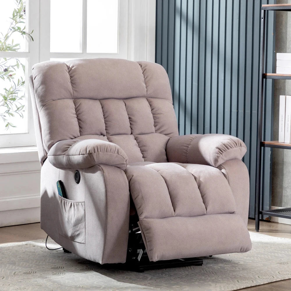 ComfortRise Electric Power Lift Recliner Chair with Massage, Heat &amp; USB Charging Manwatstore