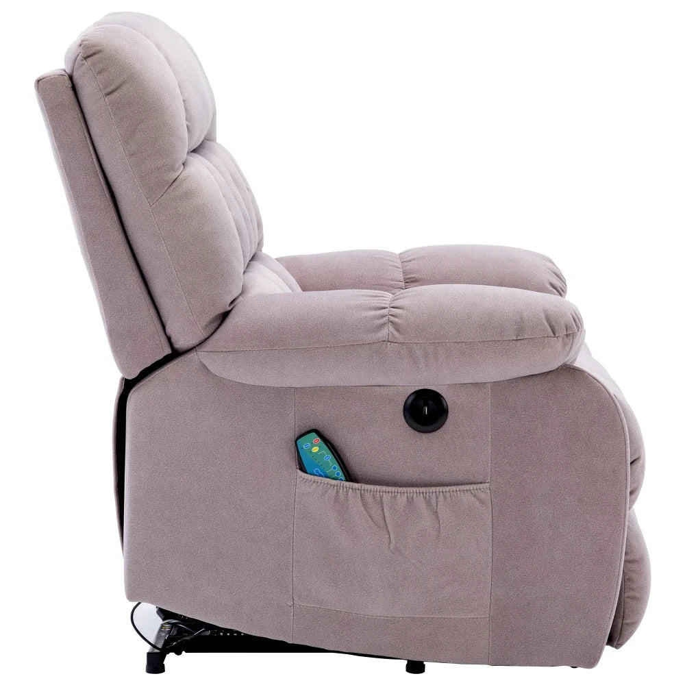ComfortRise Electric Power Lift Recliner Chair with Massage, Heat &amp; USB Charging Manwatstore