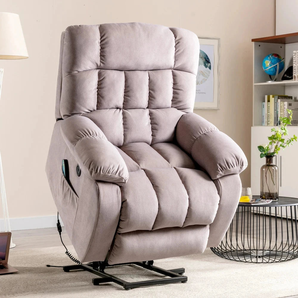 ComfortRise Electric Power Lift Recliner Chair with Massage, Heat &amp; USB Charging Manwatstore