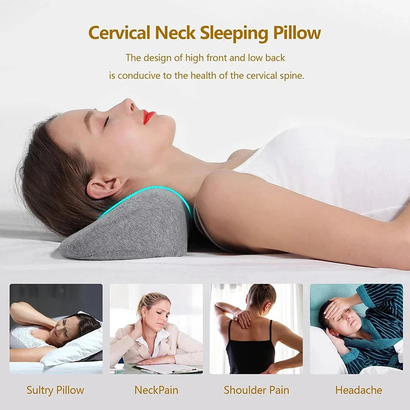 Contour Memory Foam Cervical Pillow – Orthopedic Support for Neck &amp; Shoulder Relief Manwatstore