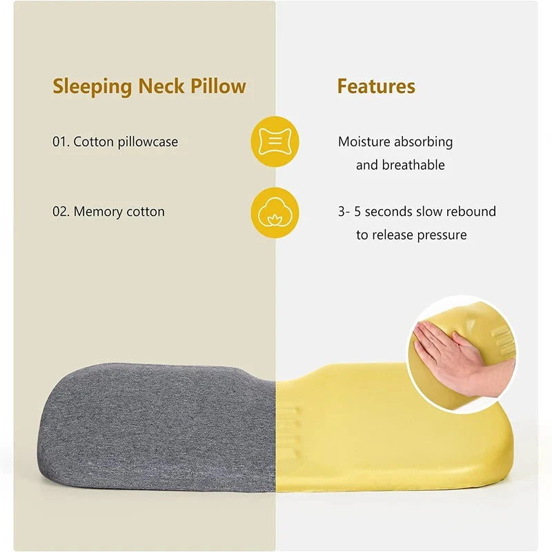 Contour Memory Foam Cervical Pillow – Orthopedic Support for Neck &amp; Shoulder Relief Manwatstore