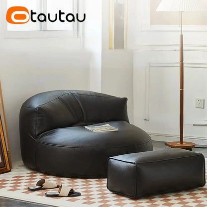 Cozy Faux Leather Bean Bag Sofa Manwatstore