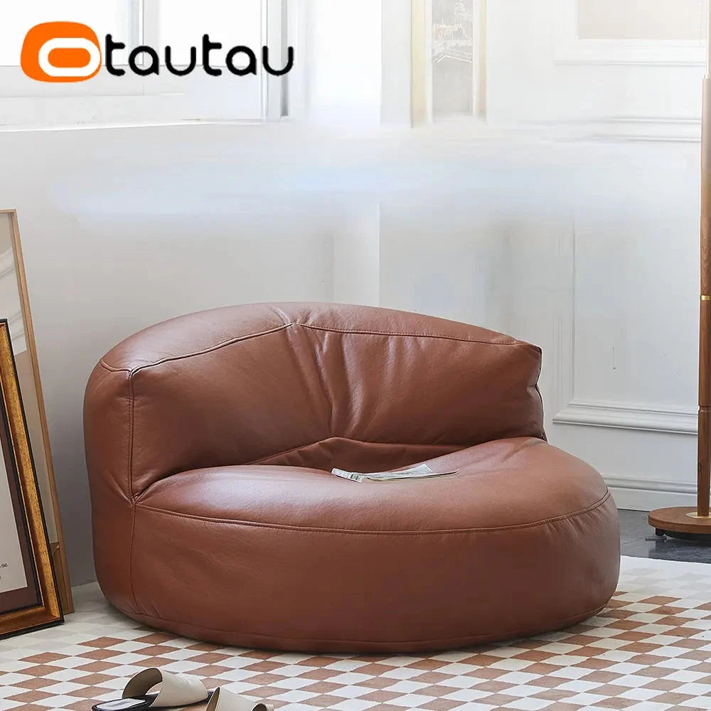 Cozy Faux Leather Bean Bag Sofa Manwatstore