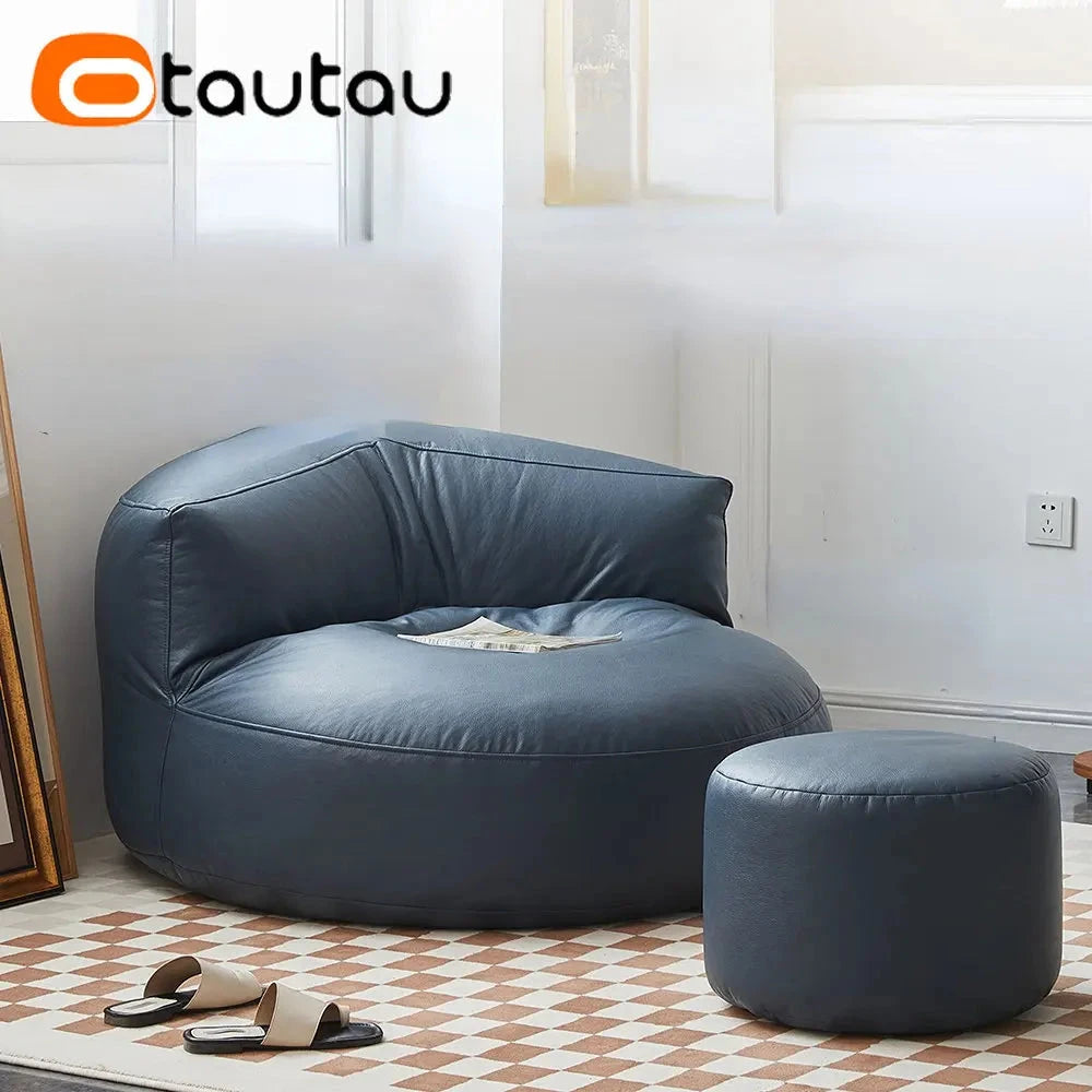 Cozy Faux Leather Bean Bag Sofa Manwatstore