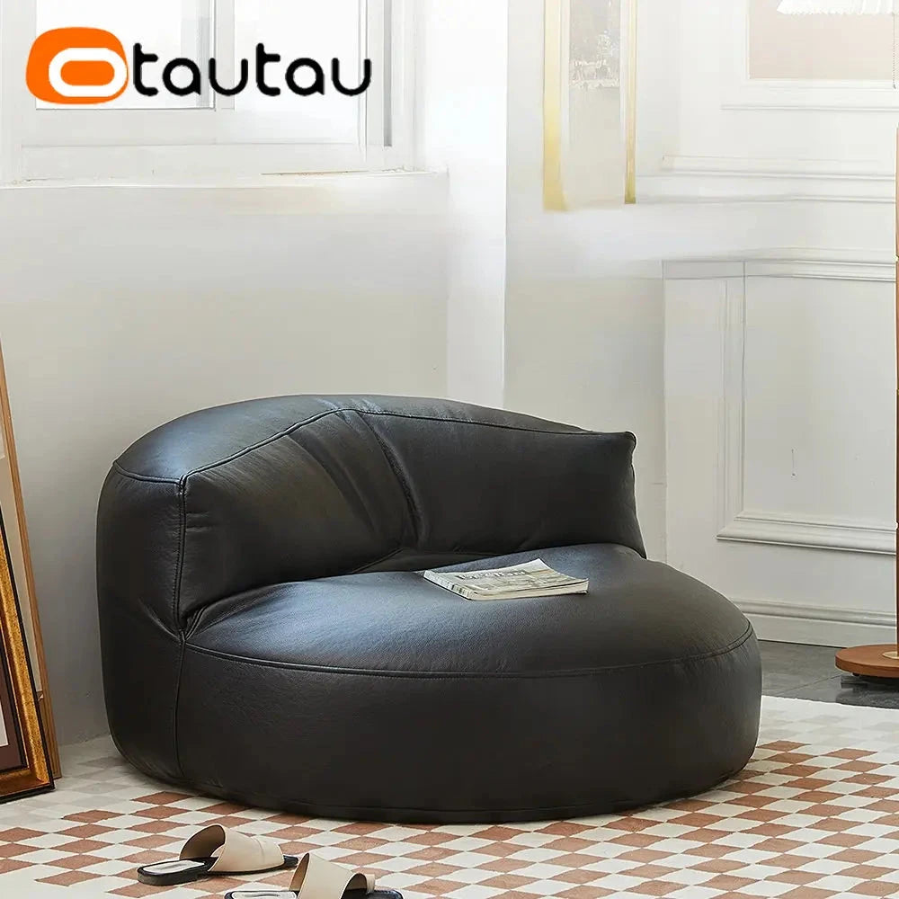 Cozy Faux Leather Bean Bag Sofa Manwatstore