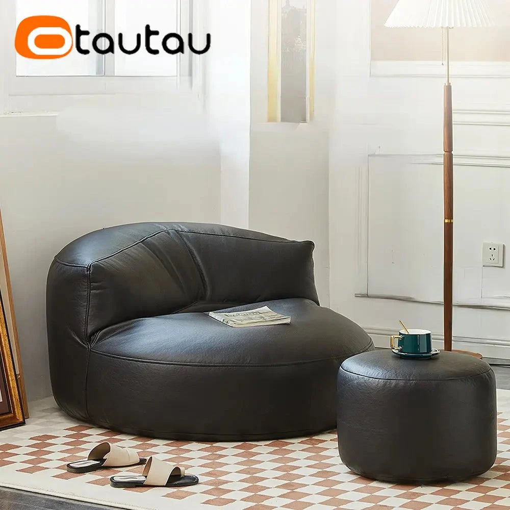 Cozy Faux Leather Bean Bag Sofa Manwatstore