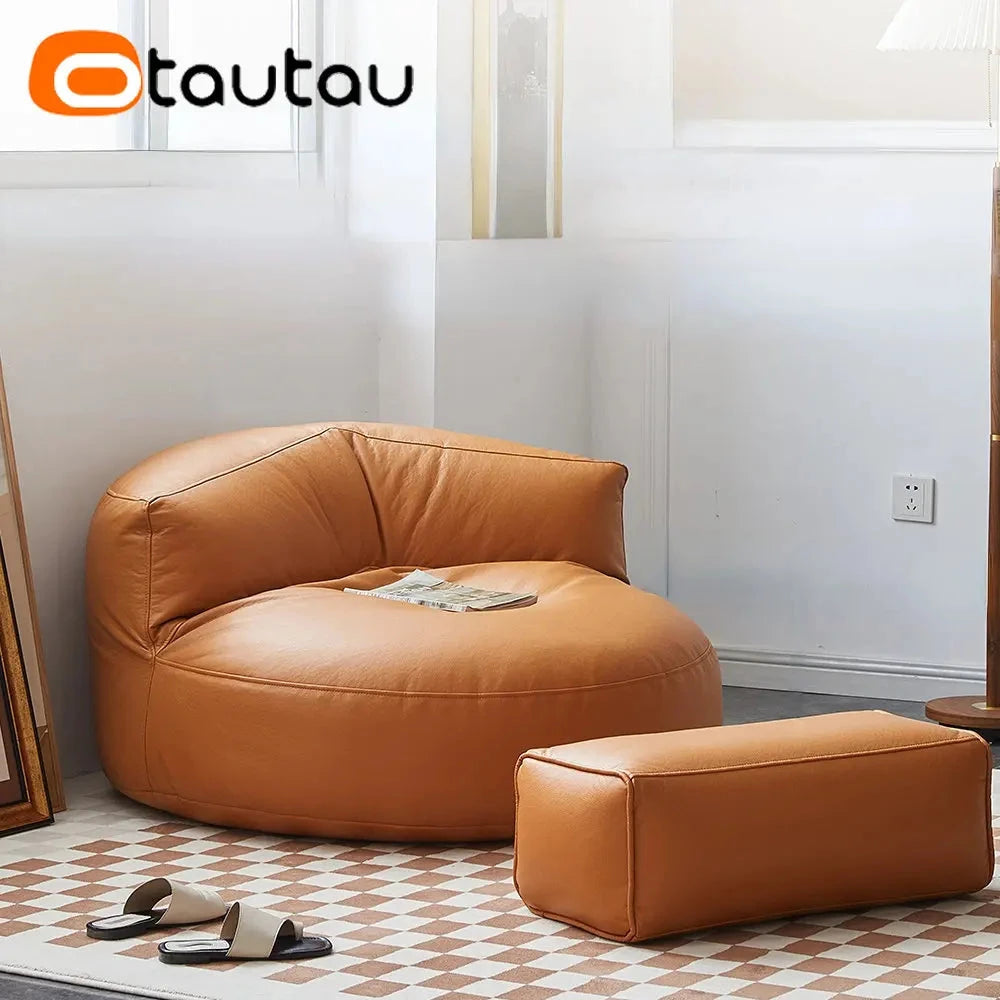 Cozy Faux Leather Bean Bag Sofa Manwatstore