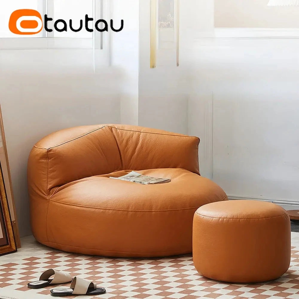 Cozy Faux Leather Bean Bag Sofa Manwatstore