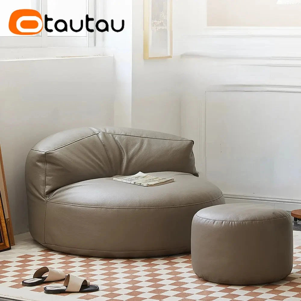 Cozy Faux Leather Bean Bag Sofa Manwatstore