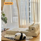 Cream Style Lamb Fleece Leisure Folding Sofa Bed Fold Dual Use Single Small Unit Living Room Lazy Sofa Balcony Leisure Sofa Manwatstore