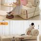Cream Style Lamb Fleece Leisure Folding Sofa Bed Fold Dual Use Single Small Unit Living Room Lazy Sofa Balcony Leisure Sofa Manwatstore