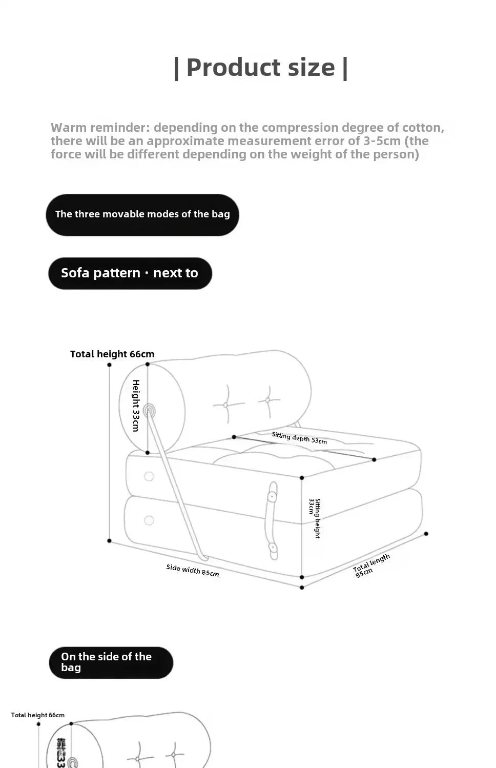 Cream Style Lamb Fleece Leisure Folding Sofa Bed Fold Dual Use Single Small Unit Living Room Lazy Sofa Balcony Leisure Sofa Manwatstore