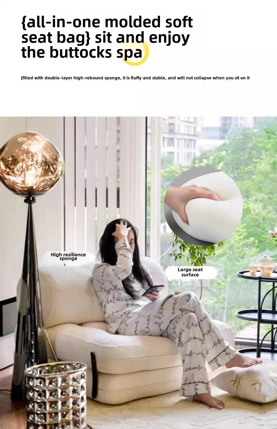 Cream Style Lamb Fleece Leisure Folding Sofa Bed Fold Dual Use Single Small Unit Living Room Lazy Sofa Balcony Leisure Sofa Manwatstore