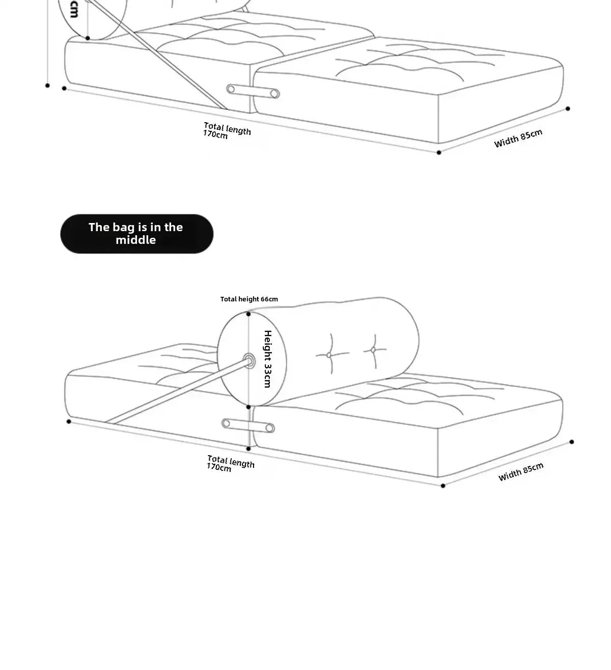 Cream Style Lamb Fleece Leisure Folding Sofa Bed Fold Dual Use Single Small Unit Living Room Lazy Sofa Balcony Leisure Sofa Manwatstore
