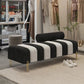 Cream Upholstered Chaise Lounge with Metal Legs Rolled Backrest Modern & Comfortable Seating for Dressing Room & Boutique Spaces Manwatstore