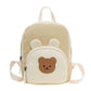 Cute Korean Kindergarten Schoolbag Cartoon Bear Adjustable Backpack Canvas Travel Bag Kindergarten Manwatstore