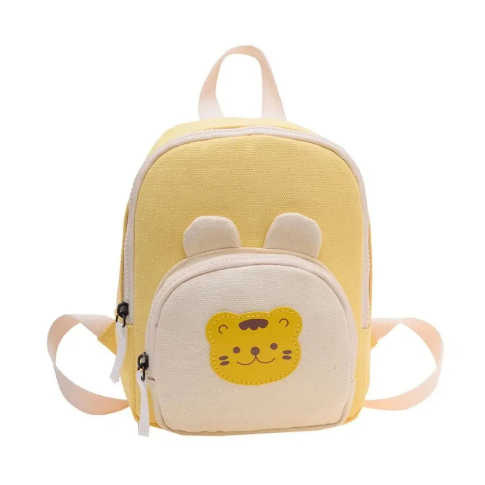 Cute Korean Kindergarten Schoolbag Cartoon Bear Adjustable Backpack Canvas Travel Bag Kindergarten Manwatstore