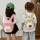 Cute Korean Kindergarten Schoolbag Cartoon Bear Adjustable Backpack Canvas Travel Bag Kindergarten Manwatstore