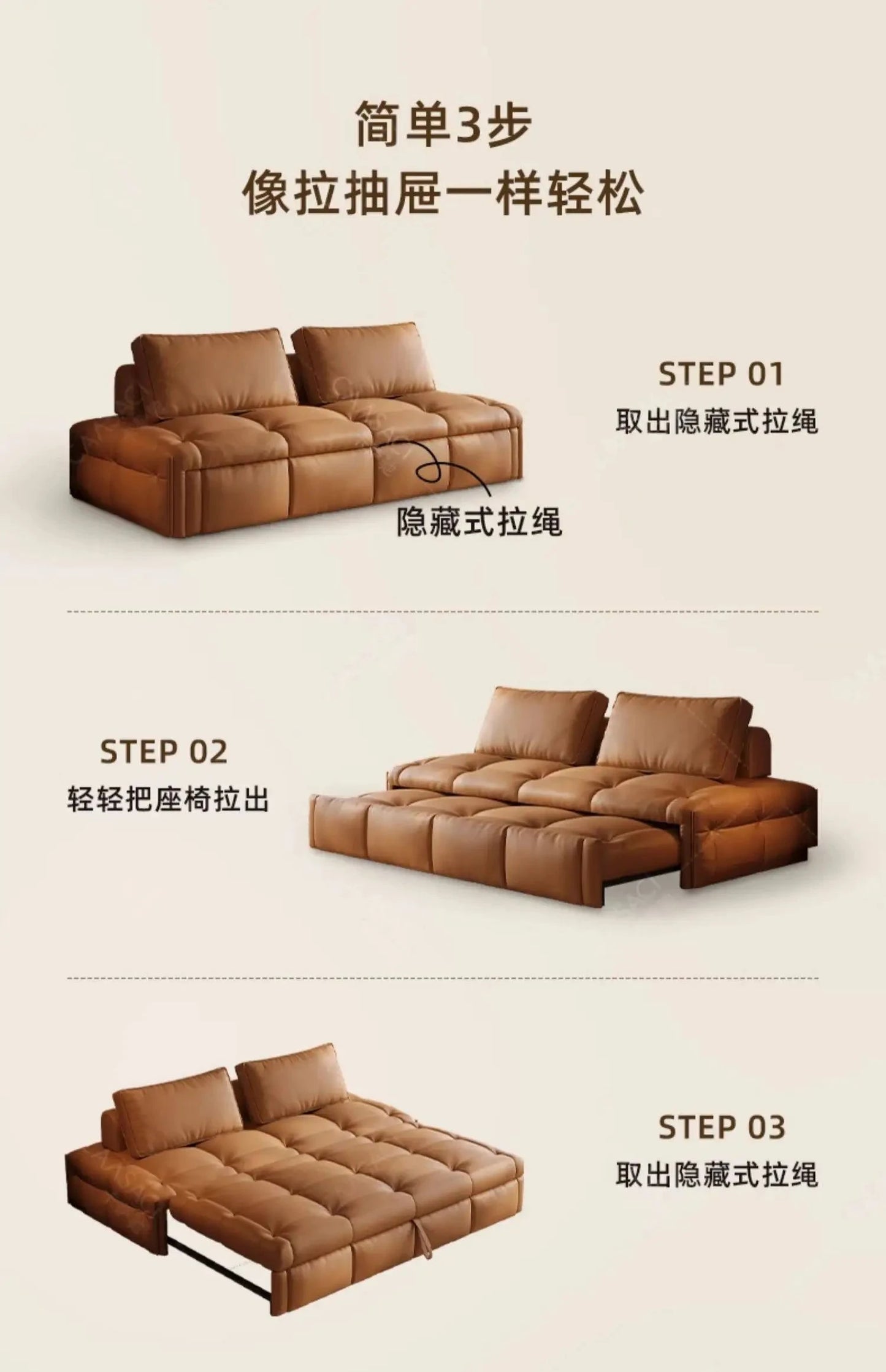 Deluxe Lawrence Double Sofa – Multifunctional Convertible Sofa Bed Manwatstore