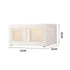 Double-Door Collapsible Storage Organizer Box with Wheels Manwatstore