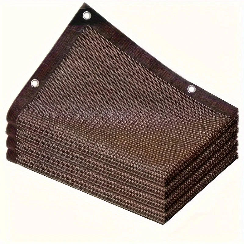 Durable Brown Protection Canopy - Outdoor Sun Shade Net - Multiple Sizes Available for Travel, Picnics, and Pools Manwatstore