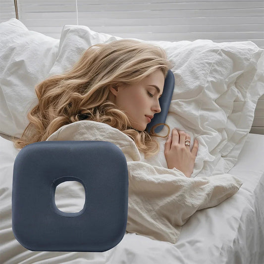 Ear Piercing Pillow for Side Sleepers – CNH & Ear Pain Relief with Ear Hole Design Memory Foam Medicted Pillows Manwatstore