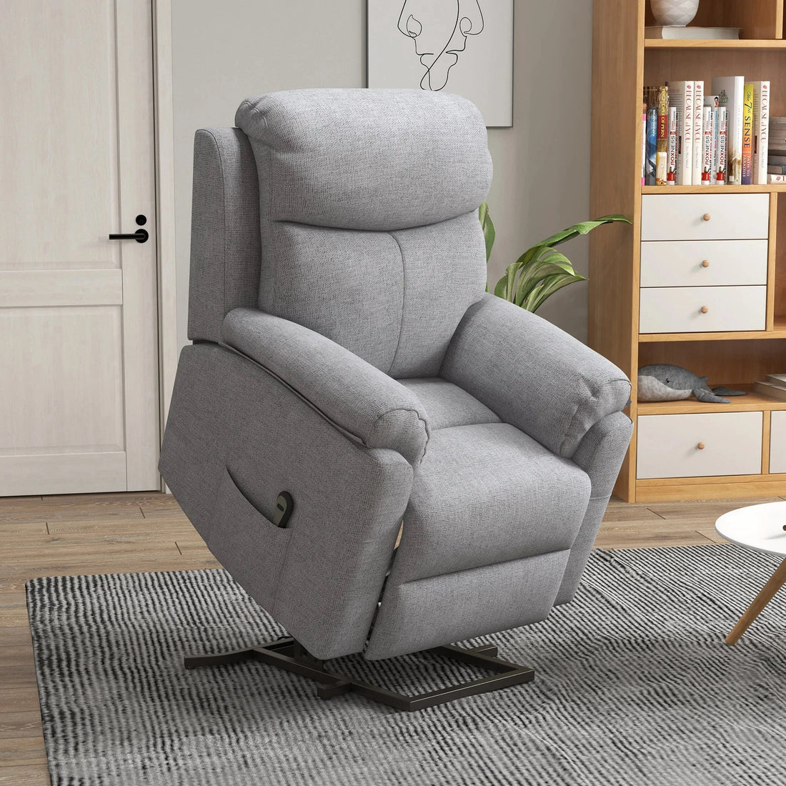 EaseRise Electric Power Lift Chair with Remote Control – Grey Manwatstore