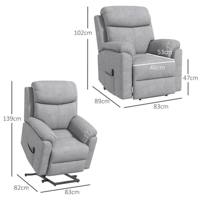 EaseRise Electric Power Lift Chair with Remote Control – Grey Manwatstore