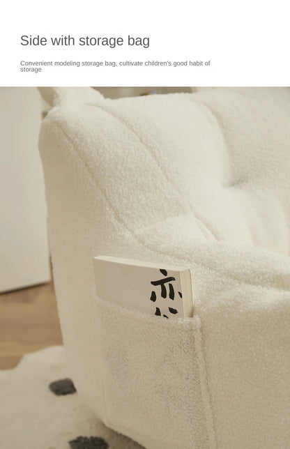 Eco-friendly Nordic Simple Living Room Soft Comfortable Backrest Person Single Sofa Chair Cute Bean Bag Baby Small Sofas Manwatstore