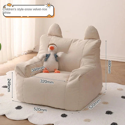 Eco-friendly Nordic Simple Living Room Soft Comfortable Backrest Person Single Sofa Chair Cute Bean Bag Baby Small Sofas Manwatstore