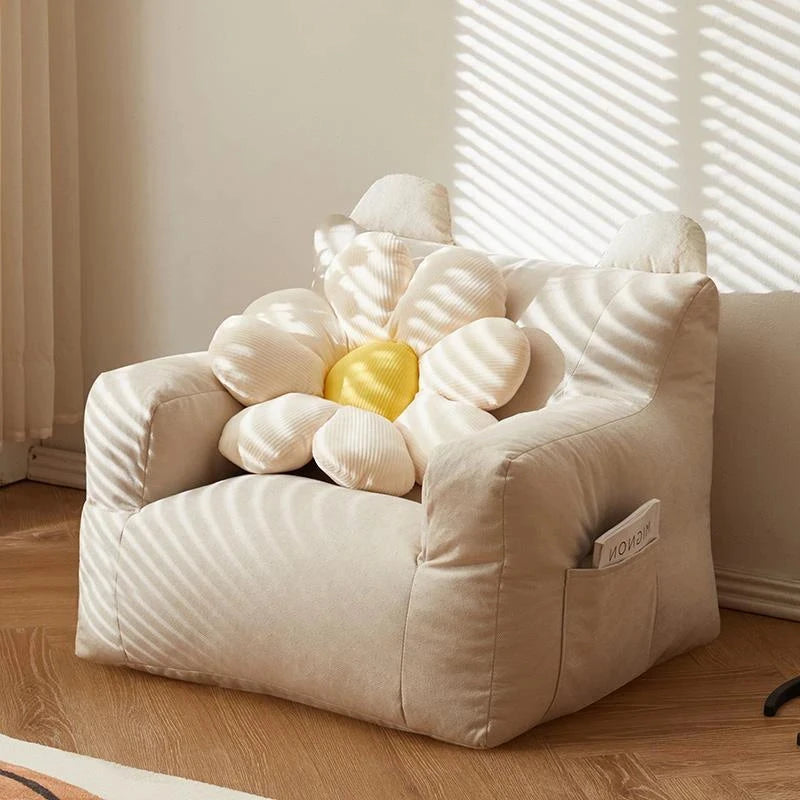 Eco-friendly Nordic Simple Living Room Soft Comfortable Backrest Person Single Sofa Chair Cute Bean Bag Baby Small Sofas Manwatstore