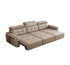 Electric Convertible Leather Sofa Bed with Adjustable Headrest Manwatstore