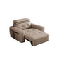 Electric Convertible Leather Sofa Bed with Adjustable Headrest Manwatstore