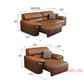 EliteLounge Electric Leather Sofa Bed with Adjustable Seating & Chaise Manwatstore