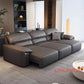 EliteLounge Electric Leather Sofa Bed with Adjustable Seating & Chaise Manwatstore