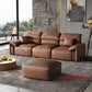 EliteLounge Electric Leather Sofa Bed with Adjustable Seating & Chaise Manwatstore