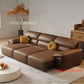 EliteLounge Electric Leather Sofa Bed with Adjustable Seating & Chaise Manwatstore