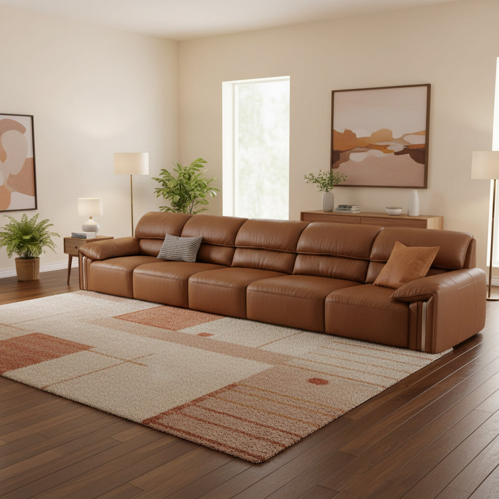 EliteLounge Electric Leather Sofa Bed with Adjustable Seating &amp; Chaise Manwatstore