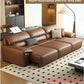EliteLounge Electric Leather Sofa Bed with Adjustable Seating & Chaise Manwatstore