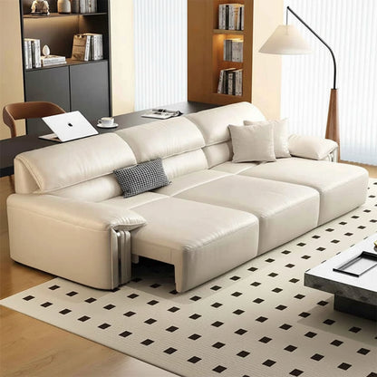 EliteLounge Electric Leather Sofa Bed with Adjustable Seating &amp; Chaise Manwatstore