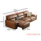 EliteLounge Electric Leather Sofa Bed with Adjustable Seating & Chaise Manwatstore