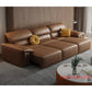 EliteLounge Electric Leather Sofa Bed with Adjustable Seating & Chaise Manwatstore